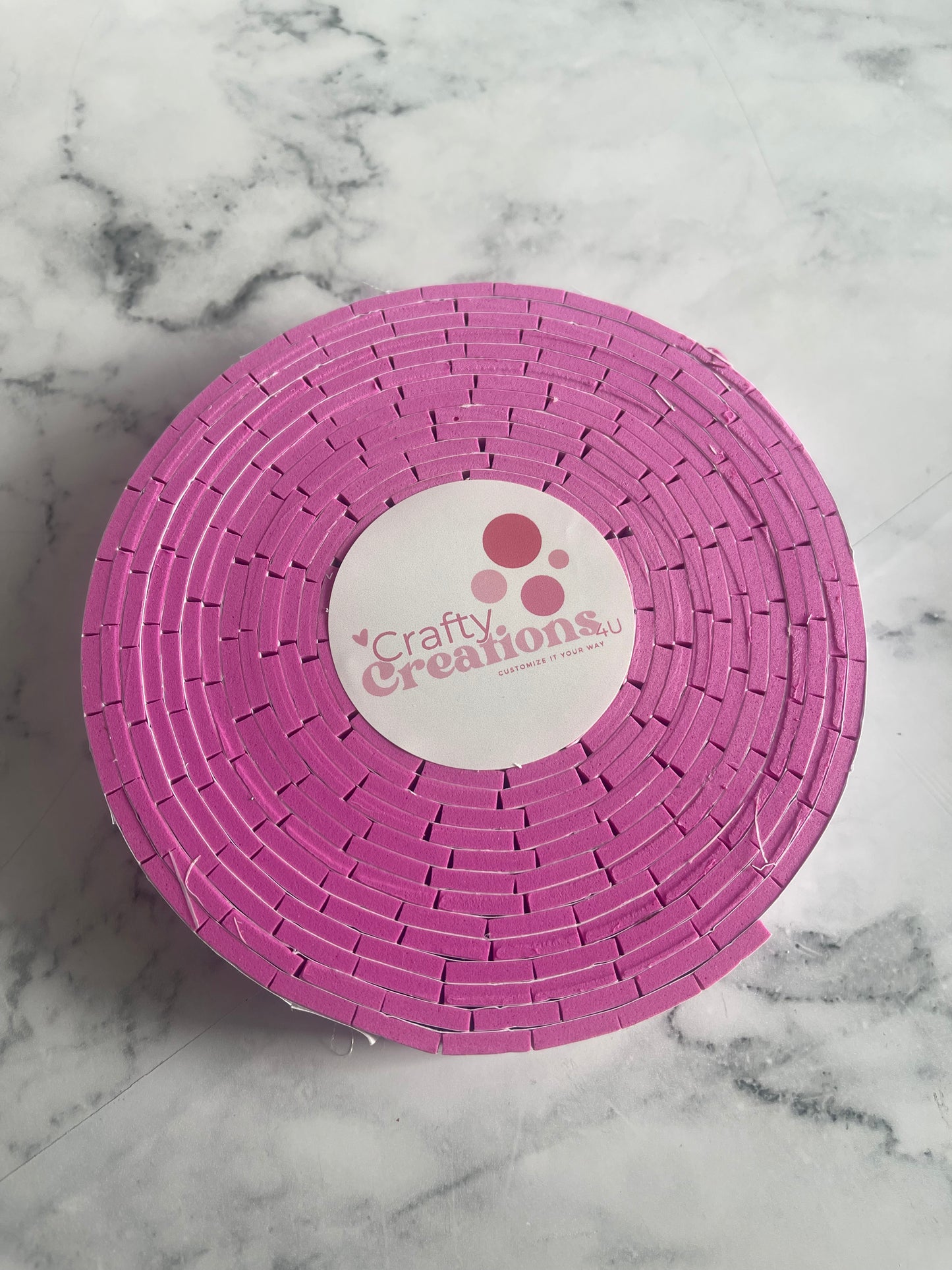 Double Side Foam Tape (3mm) Bright Pink